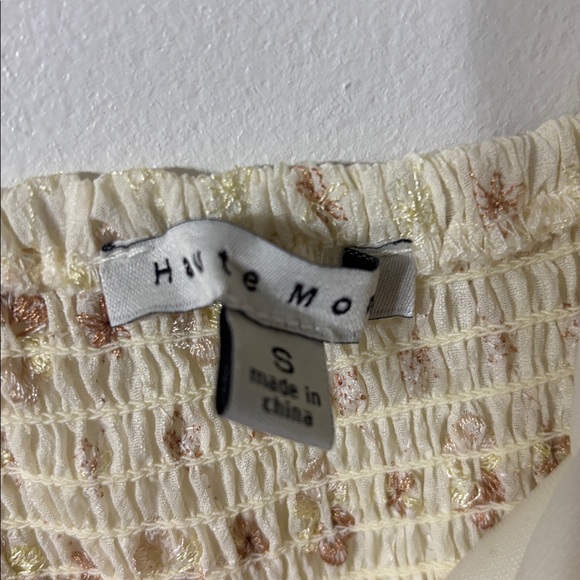 NEW Haute Monde Butter Yellow Floral Midi Dress Romantic Coquette Sabrina Small - Picture 5 of 7